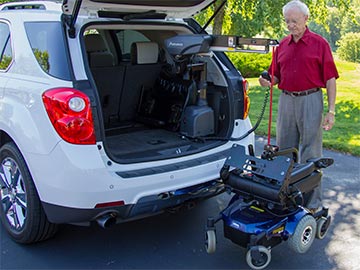 Bruno Curb-Sider installed in the back of an SUV