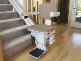 Bruno Elite curved stairlift custom color options
