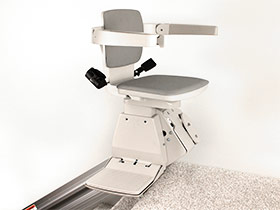 Bruno Elan straight stairlift with rotated seat
