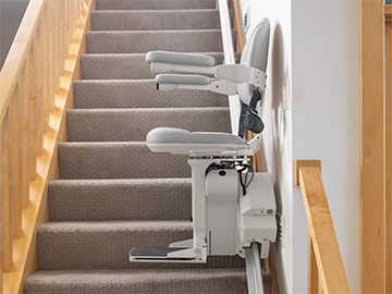 Bruno Elite Stairlift in the middle of a staircase