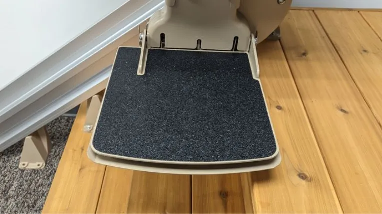 Bruno Elite outdoor straight chair lift larger footrest