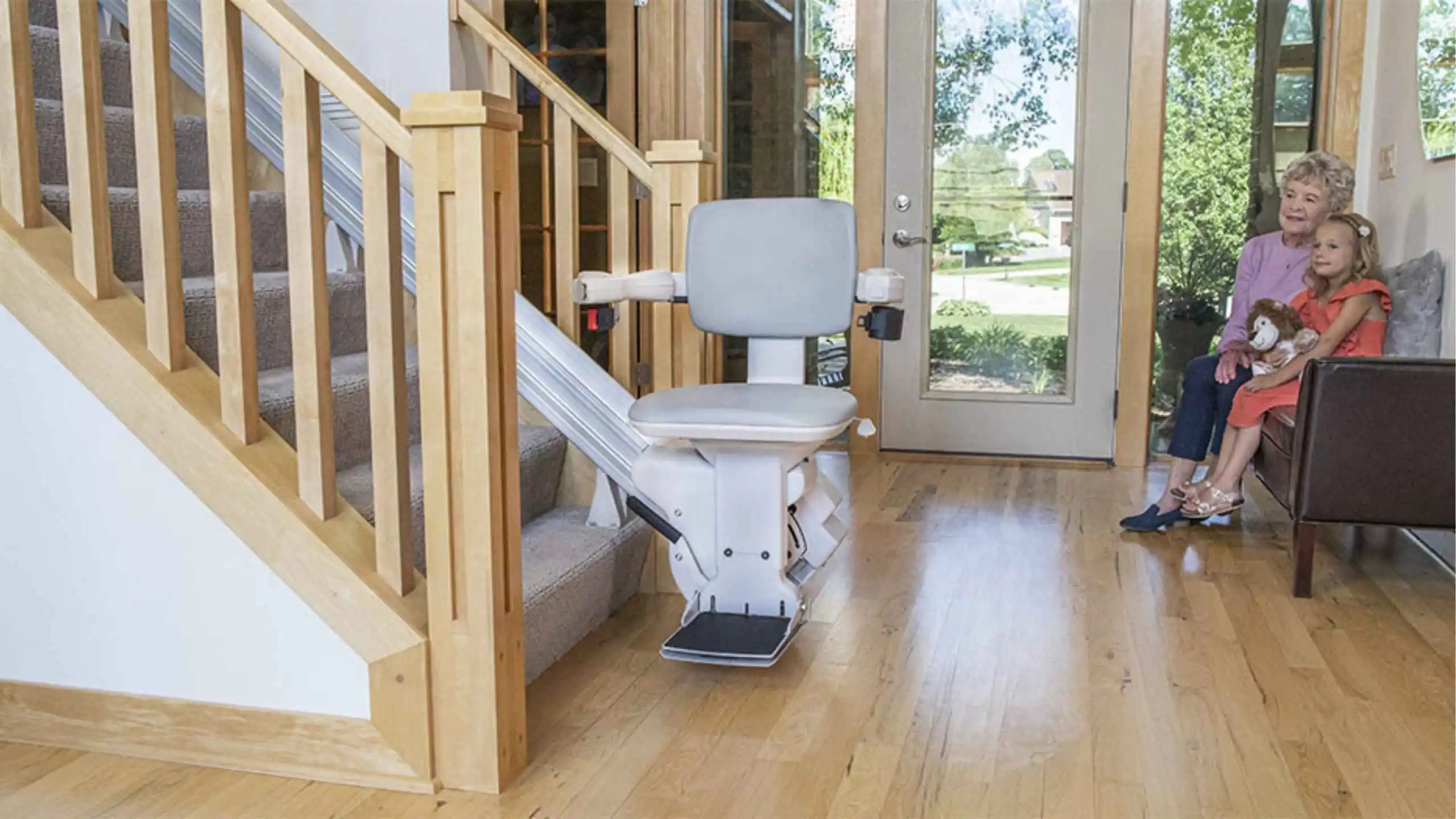 a stair lift in a house