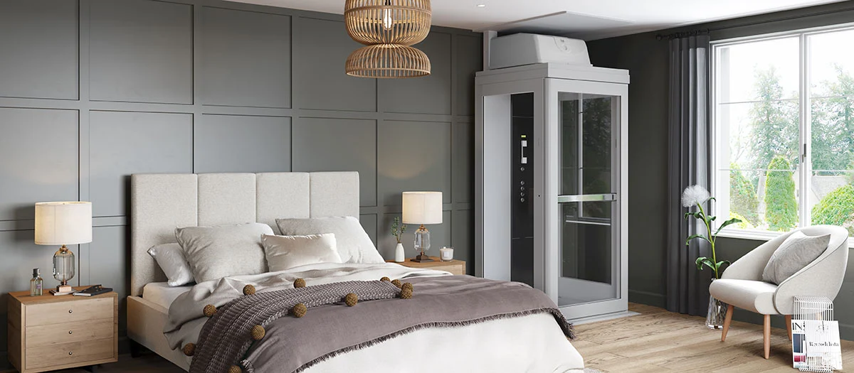 connect classic home elevator in a bedroom