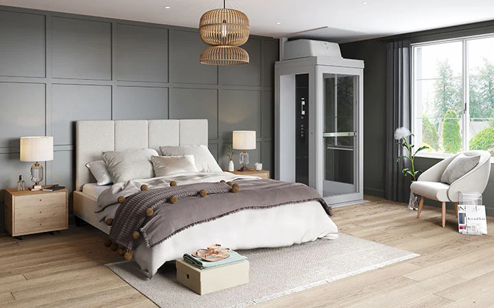 connect classic home elevator in a bedroom