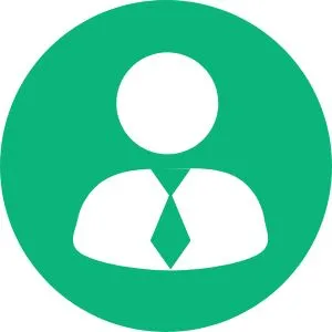 icon of a user with a tie on